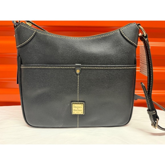 Dooney & Bourke Handbags - Dooney & Bourke Black Saffiano Leather Kimberly Adjustable Shoulder Bag